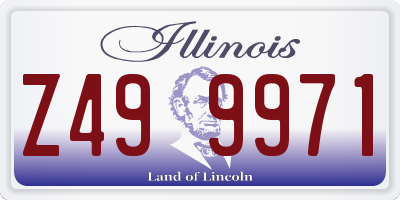 IL license plate Z499971