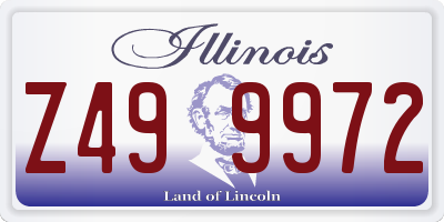 IL license plate Z499972