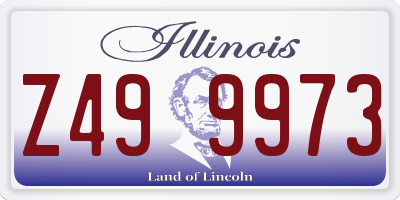 IL license plate Z499973