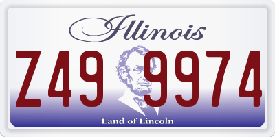 IL license plate Z499974