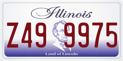IL license plate Z499975