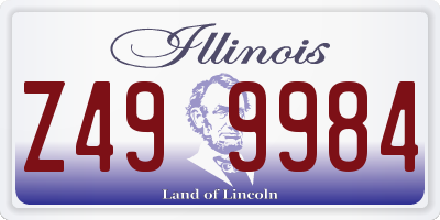 IL license plate Z499984