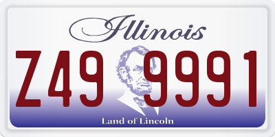 IL license plate Z499991