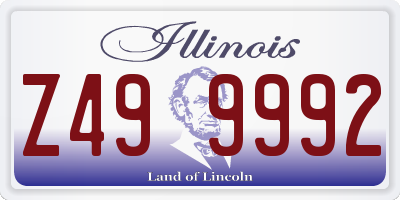 IL license plate Z499992