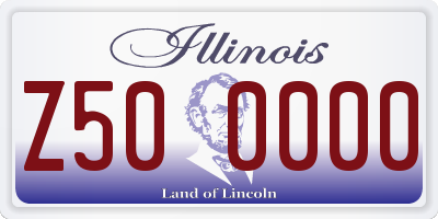 IL license plate Z500000