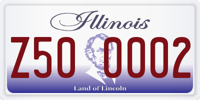 IL license plate Z500002
