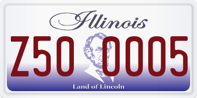 IL license plate Z500005