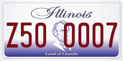 IL license plate Z500007