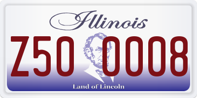 IL license plate Z500008