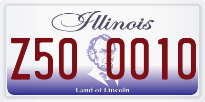IL license plate Z500010