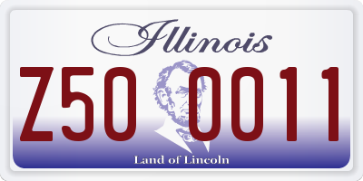 IL license plate Z500011