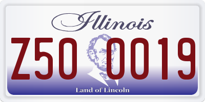 IL license plate Z500019