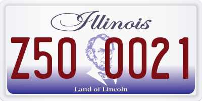 IL license plate Z500021