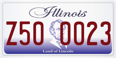 IL license plate Z500023