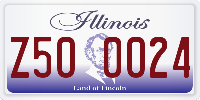 IL license plate Z500024