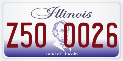 IL license plate Z500026