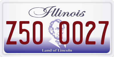 IL license plate Z500027