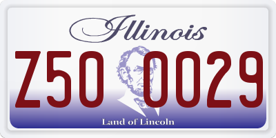 IL license plate Z500029