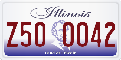 IL license plate Z500042