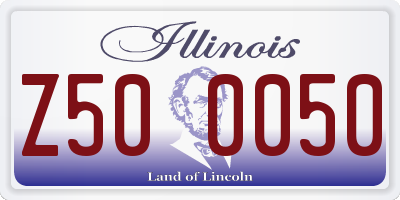 IL license plate Z500050