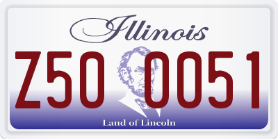 IL license plate Z500051