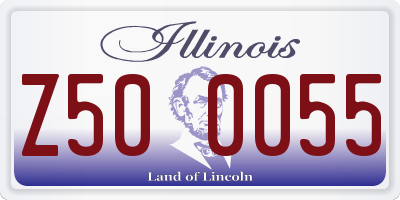 IL license plate Z500055