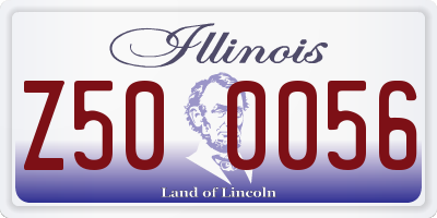 IL license plate Z500056