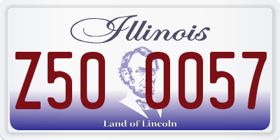 IL license plate Z500057