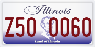 IL license plate Z500060