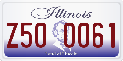 IL license plate Z500061