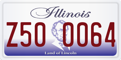 IL license plate Z500064
