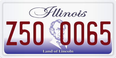 IL license plate Z500065