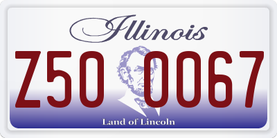 IL license plate Z500067