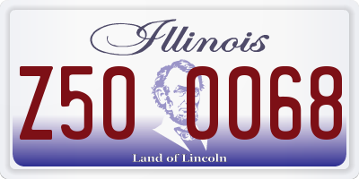 IL license plate Z500068