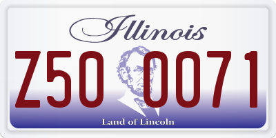 IL license plate Z500071