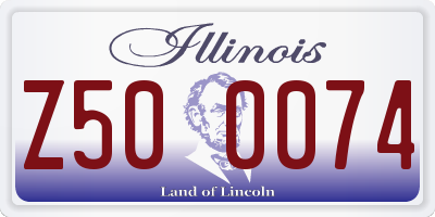 IL license plate Z500074