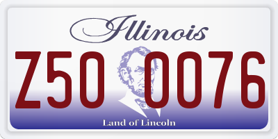 IL license plate Z500076