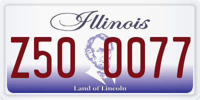 IL license plate Z500077