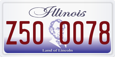 IL license plate Z500078