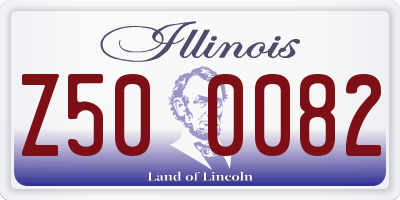 IL license plate Z500082