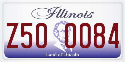 IL license plate Z500084