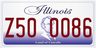 IL license plate Z500086