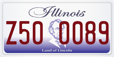 IL license plate Z500089