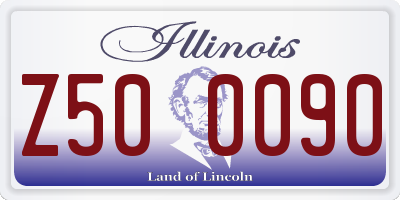 IL license plate Z500090