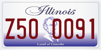 IL license plate Z500091