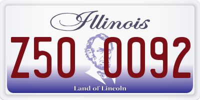 IL license plate Z500092
