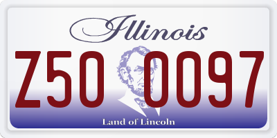 IL license plate Z500097