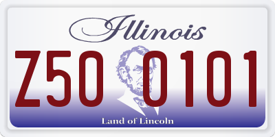 IL license plate Z500101