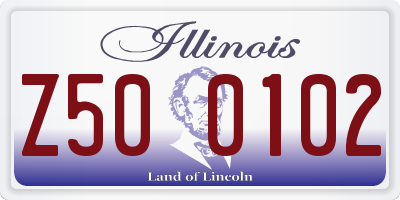 IL license plate Z500102
