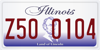 IL license plate Z500104